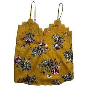 Abercrombie & Fitch Floral Lace Tank NWT 🌼 Mustard Yellow • Size XS